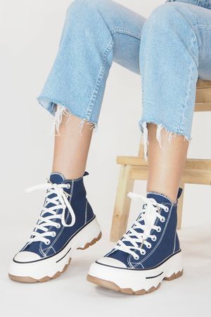 Laundry B Run Star High Top Navy Blue +